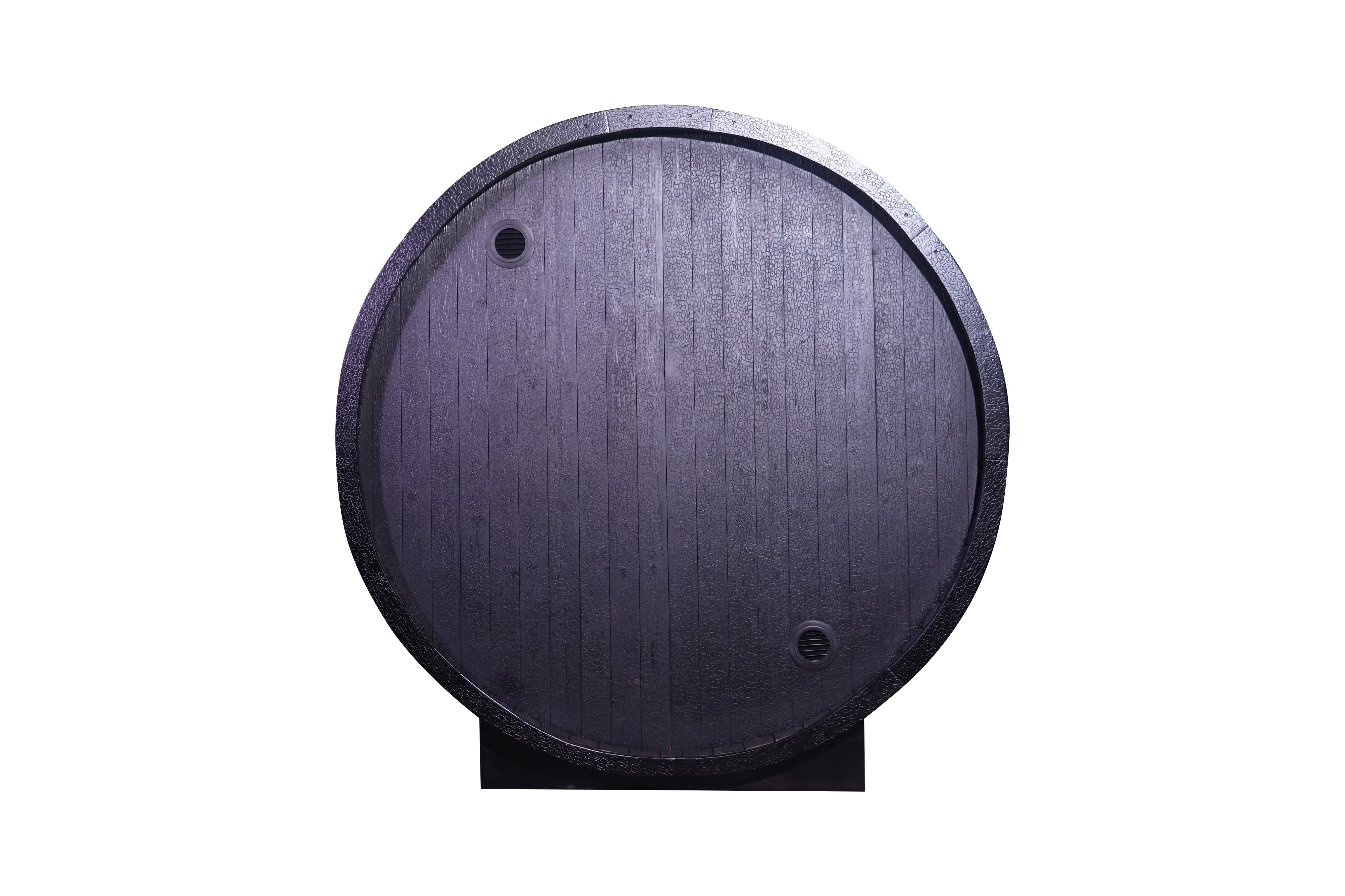4 - Person Black Traditional Barrel Steam Sauna: Share Timeless Relaxation & Wellness
