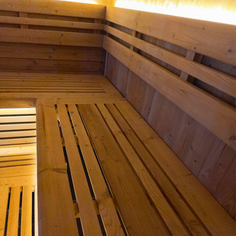New 4-6 person Black Square Premium Thermo Spruce Wood Outdoor Sauna-FFF
