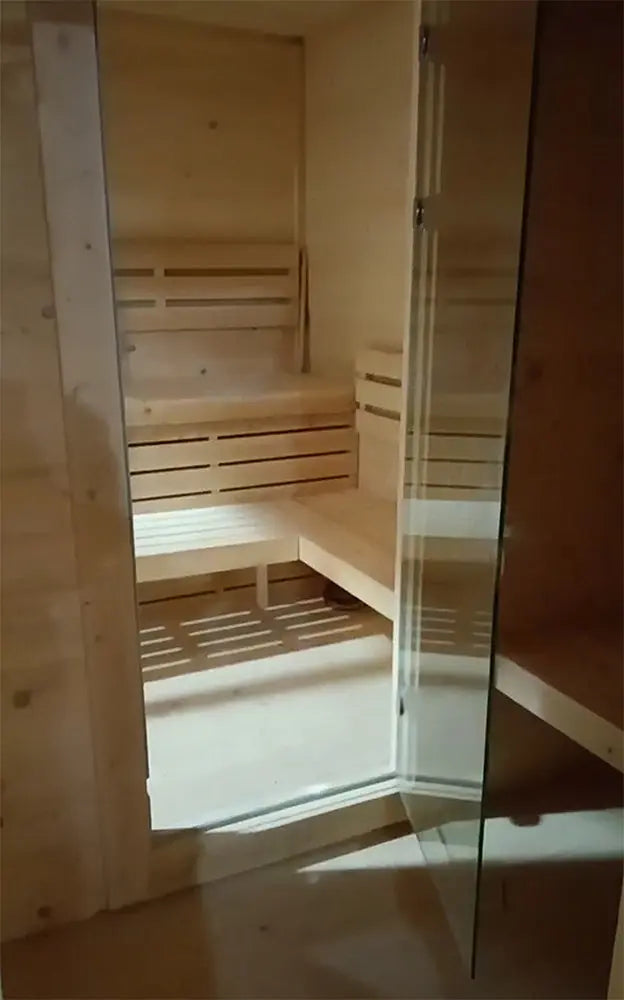 【New product pre-sale】6-person Square Luxury Outdoor Sauna with Private Changing Room - XPO HELIUS