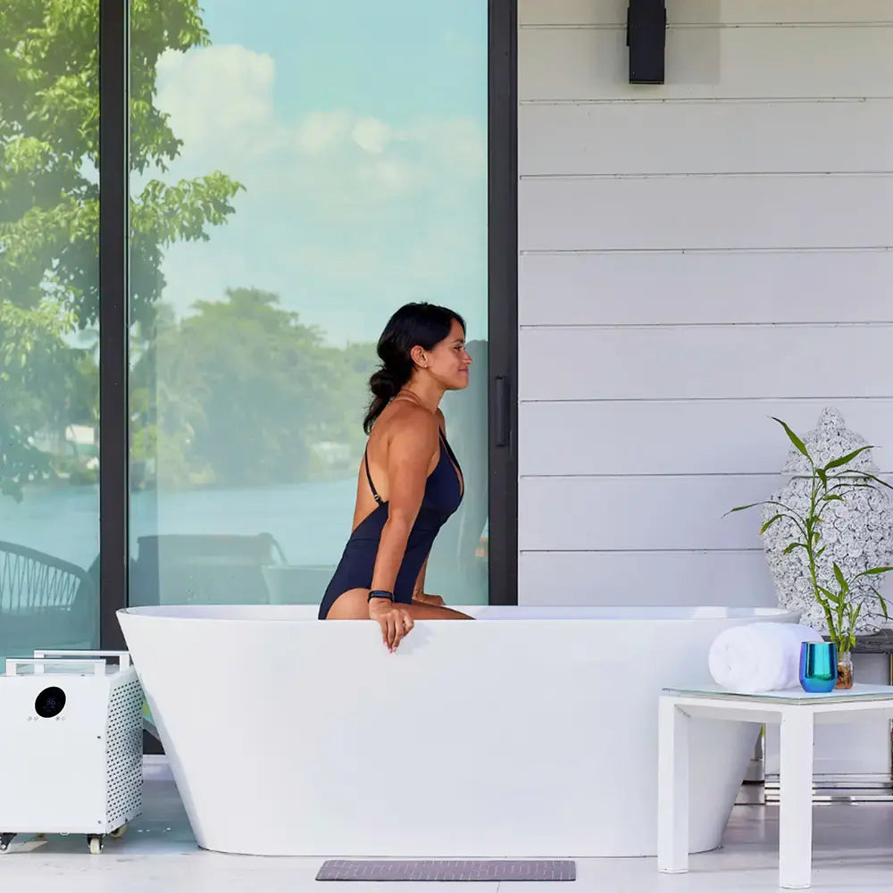 Cold Water Therapy 1 Person Oval Shape Ice Bath Chiller Machine Cold Plunge Ice Bath Anyi Health