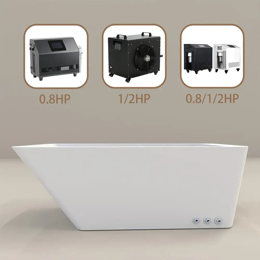 Rectangular Cold Plunge Tub Soaking Bathtub Acrylic Freestanding Ice Bath Tub Anyi Health