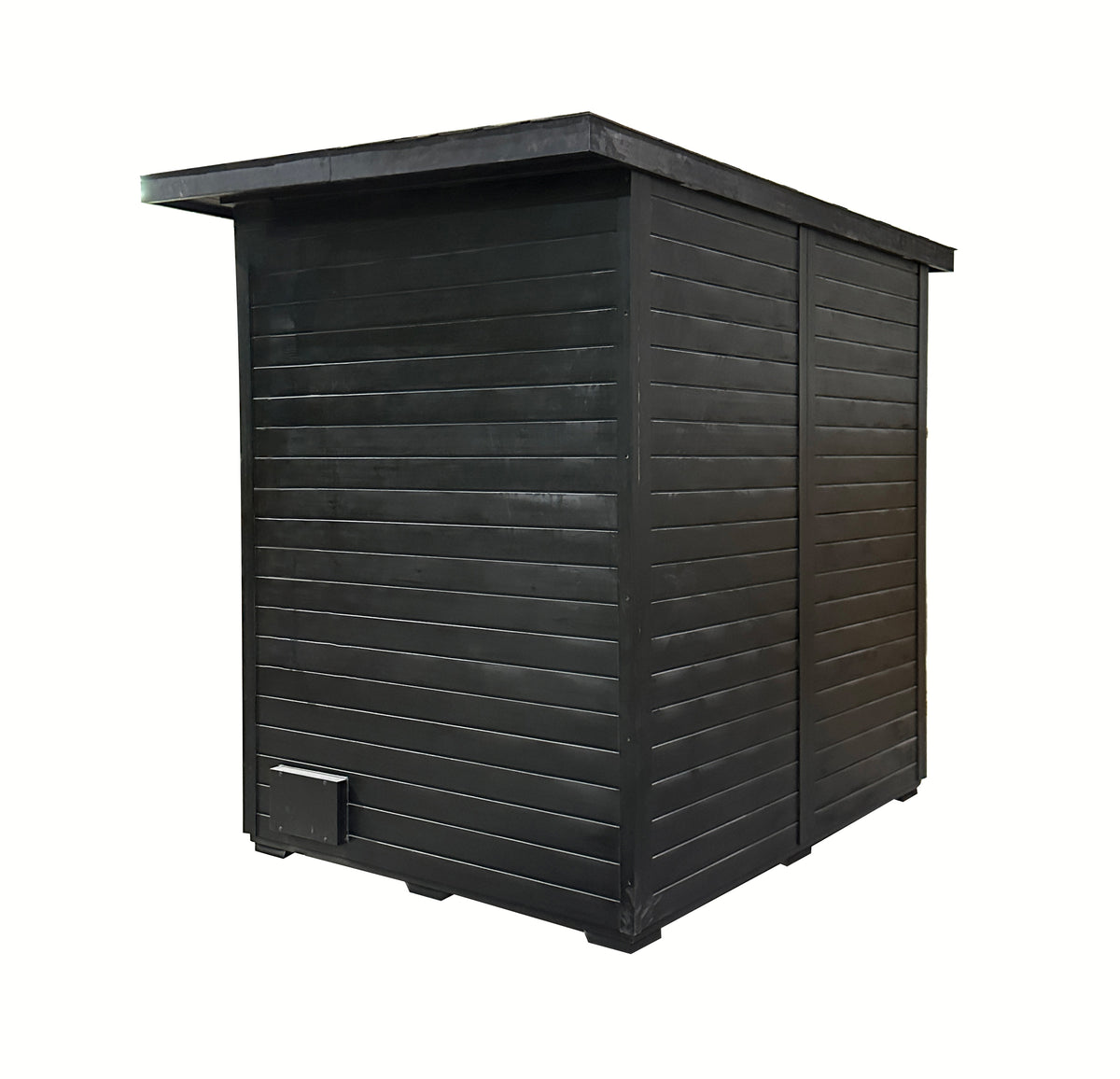 Canadian Red Cedar Outdoor Sauna, 4-5 Person Traditional Steam Sauna with 6KW WIFI Control Heater, Tempered Glass Front, LED Lighting, Bitumen Roof, Complete Accessories Kit for Outdoor & Backyard Use