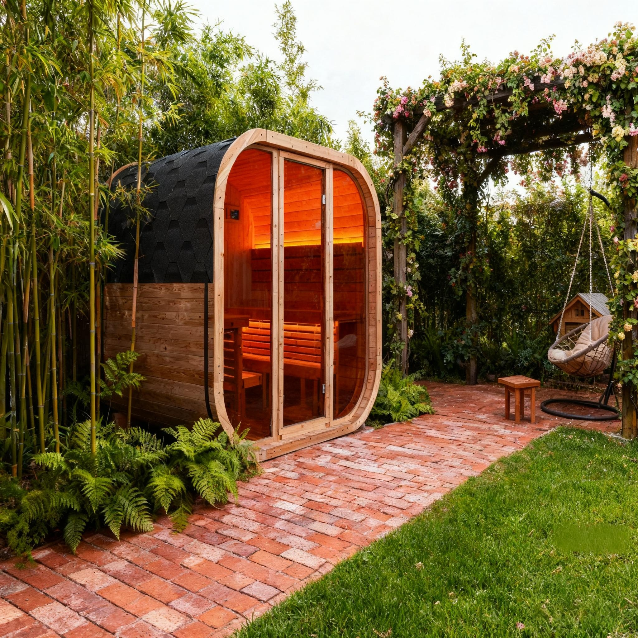 4 - Person Traditional Steam Sauna: Enjoy Shared Relaxation and Wellness