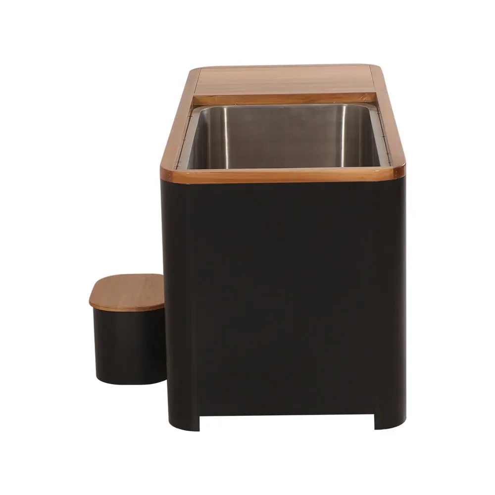 Black Rectangular Ice Tub HELIUS