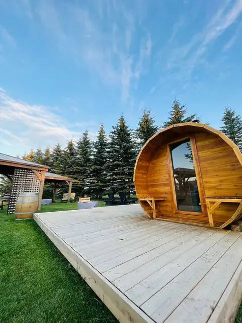 8'x8' Cedar Barrel Sauna HELIUS