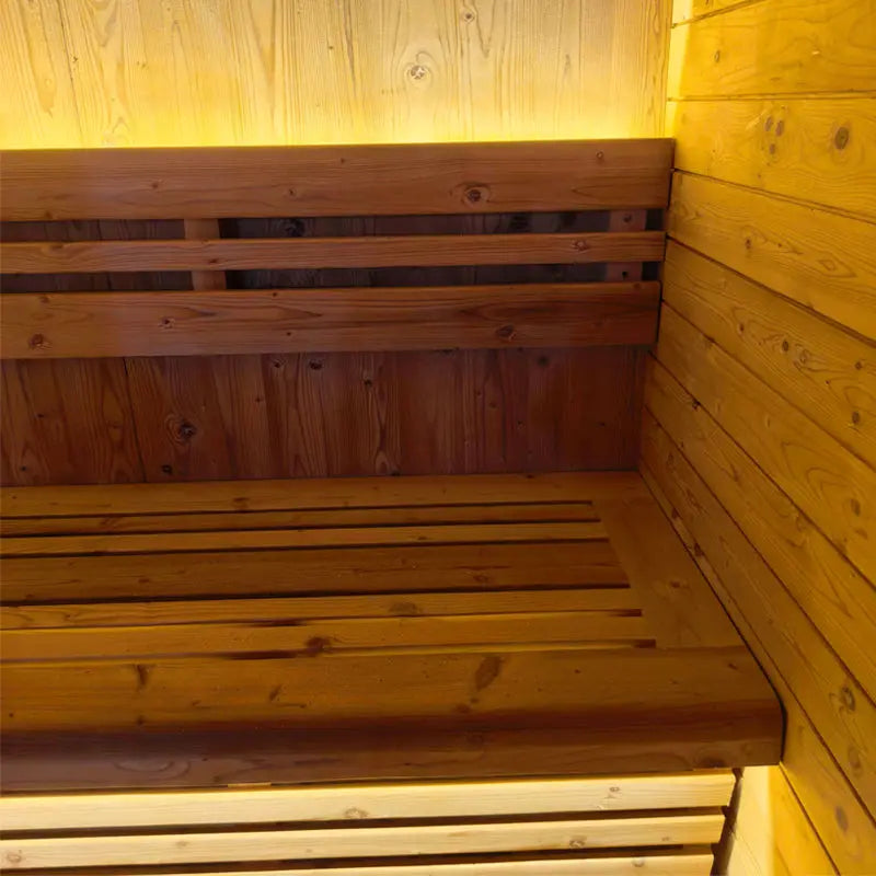 New 4-6 person Black Square Premium Thermo Spruce Wood Outdoor Sauna-FFF HELIUS