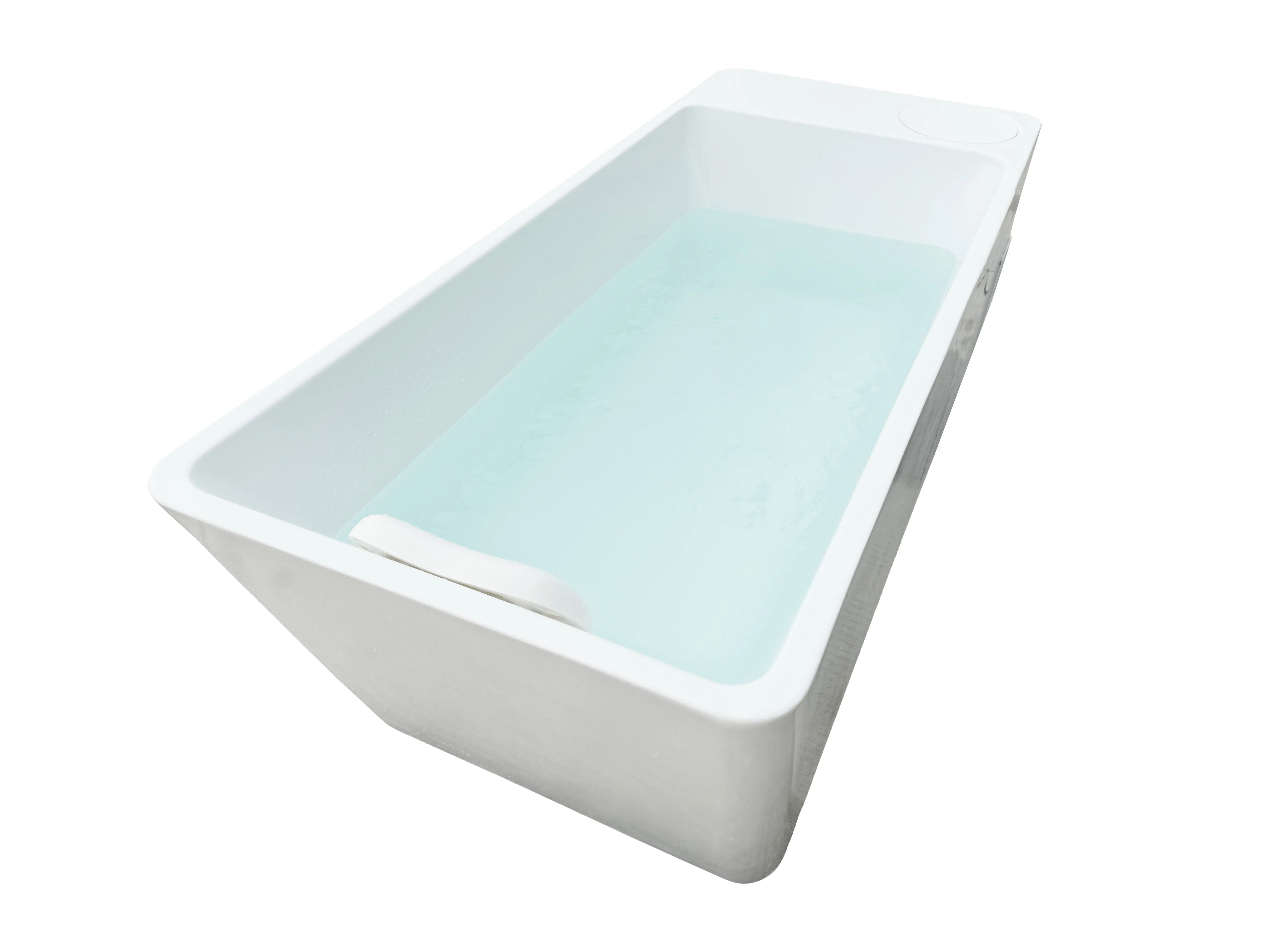 Acrylic Ice Bath Tub with Built-In Ice Machine – All-in-One Cold Plunge Spa System for Athlete Recovery, Hydrotherapy & Home Gym, Modern Sleek Cooling Design HELIUS