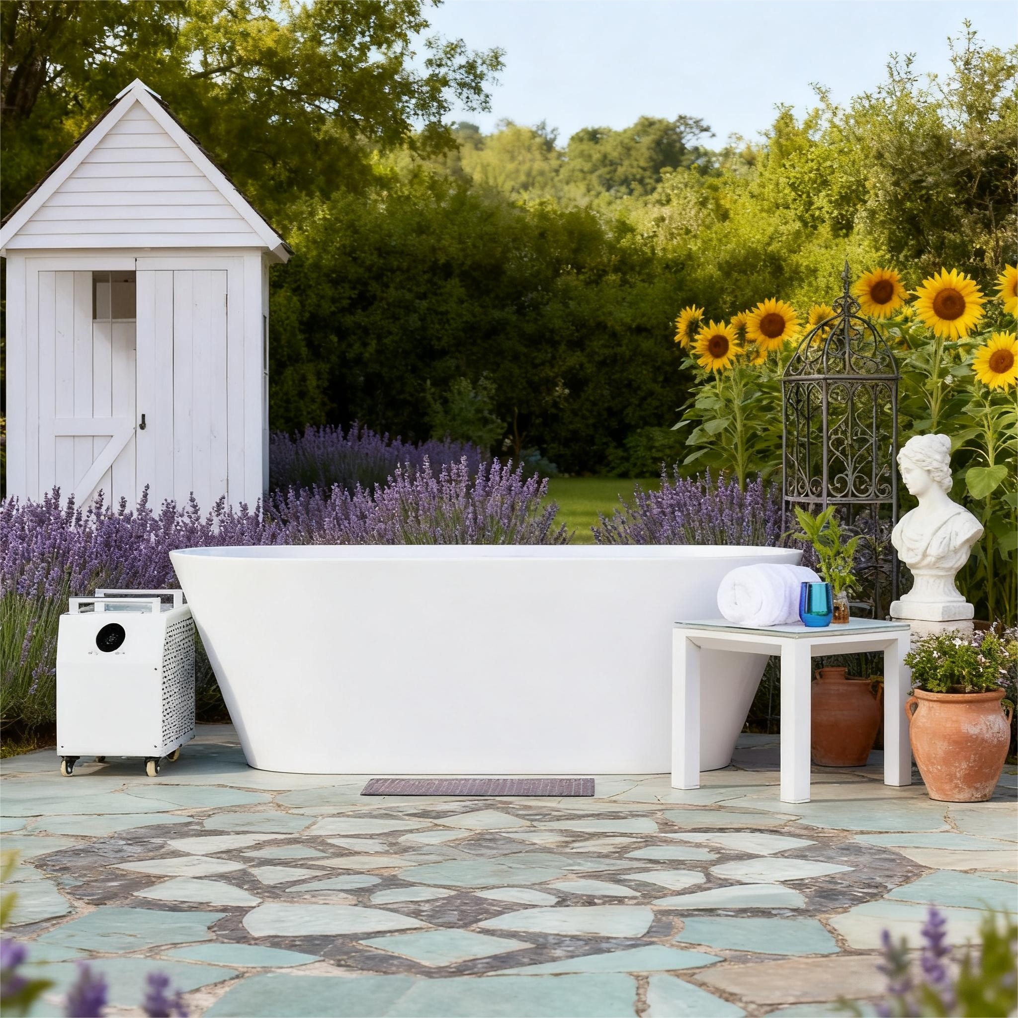 Cold Water Therapy 1 Person Oval Shape Ice Bath Chiller Machine Cold Plunge Ice Bath