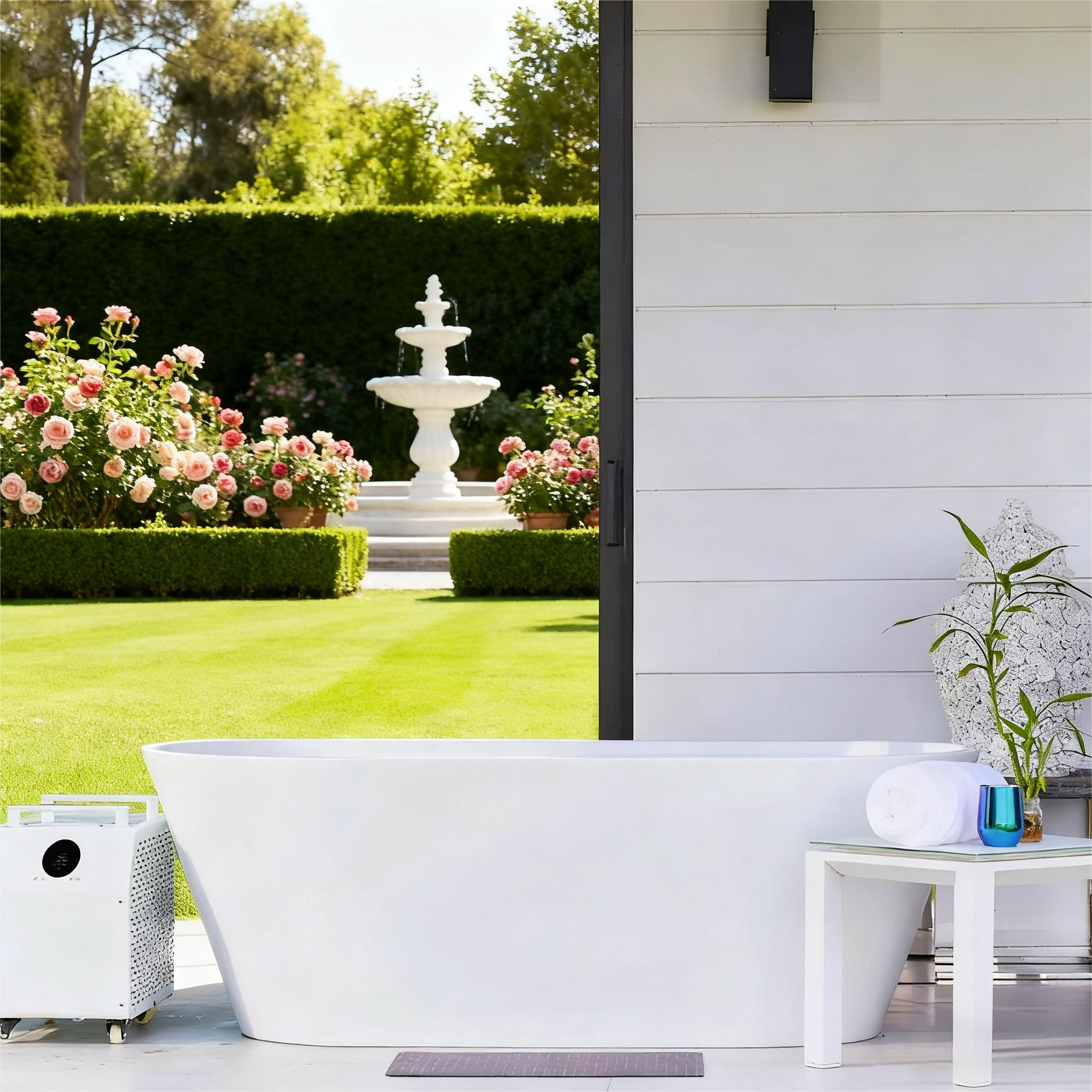 Cold Water Therapy 1 Person Oval Shape Ice Bath Chiller Machine Cold Plunge Ice Bath