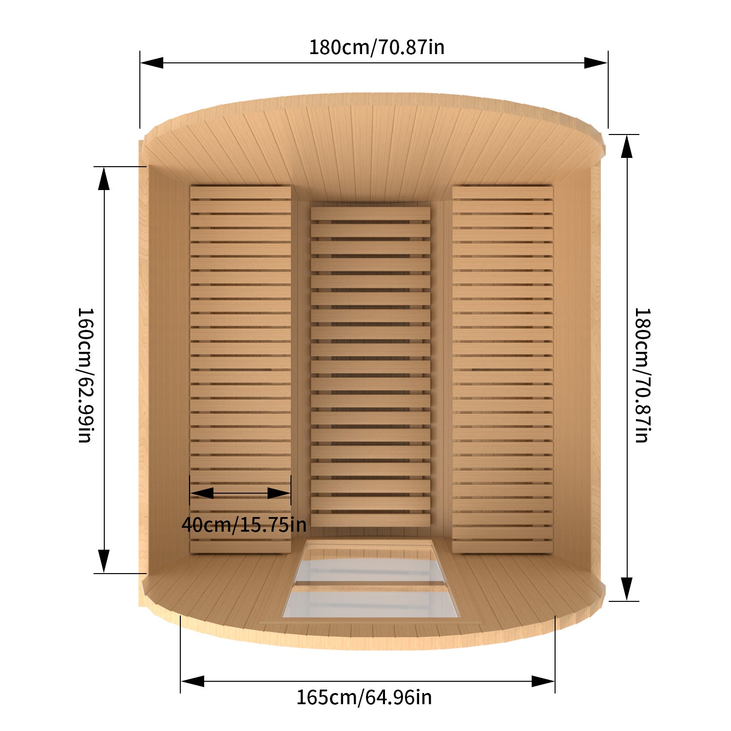 4-Person Hemlock Traditional Steam Sauna