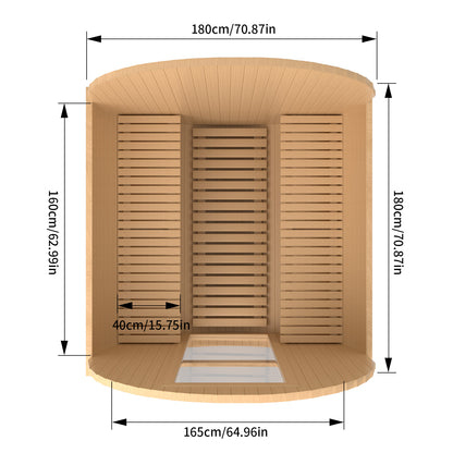 4-Person Hemlock Traditional Steam Sauna