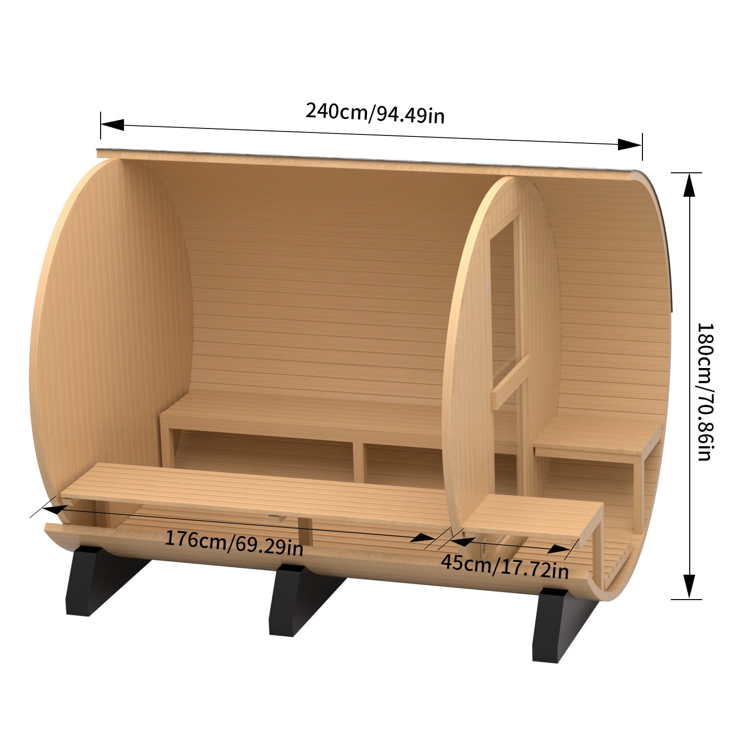 6-Person Hemlock Traditional Steam Sauna