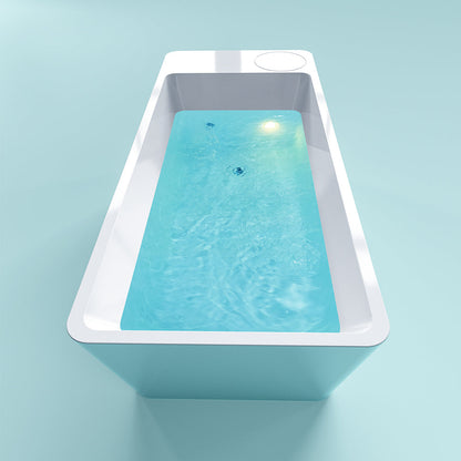 Acrylic Ice Bath Tub with Built-In Ice Machine – All-in-One Cold Plunge Spa System for Athlete Recovery, Hydrotherapy & Home Gym, Modern Sleek Cooling Design