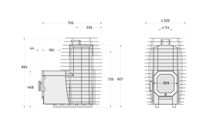 HUUM Hive Flow LS Wood-Burning Sauna Stove