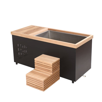 Black Rectangular Ice Tub