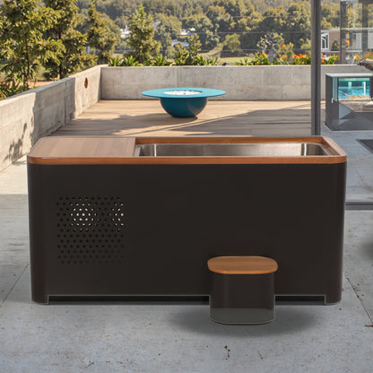 Black Rectangular Ice Tub