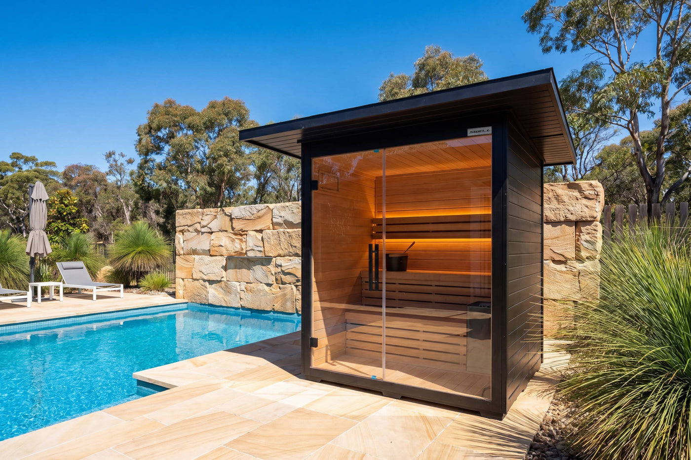 Premium Canadian Red Cedar Sauna for 3-4 People | 6kW Heater, Tempered Glass Front, LED Lighting, Indoor/Outdoor Use, with Complete Accessories for Home Wellness Recovery