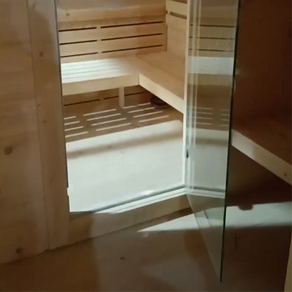 【New product pre-sale】6-person Square Luxury Outdoor Sauna with Private Changing Room - XPO