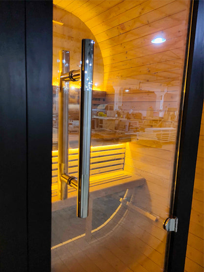 New 4-6 person Black Square Premium Thermo Spruce Wood Outdoor Sauna-FFF