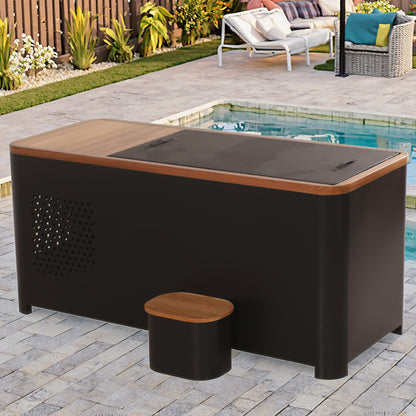 Black Rectangular Ice Tub