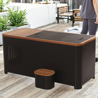 Black Rectangular Ice Tub