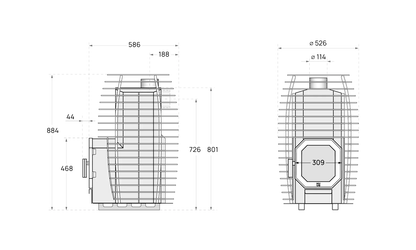HUUM Hive Flow Wood-Burning Sauna Stove