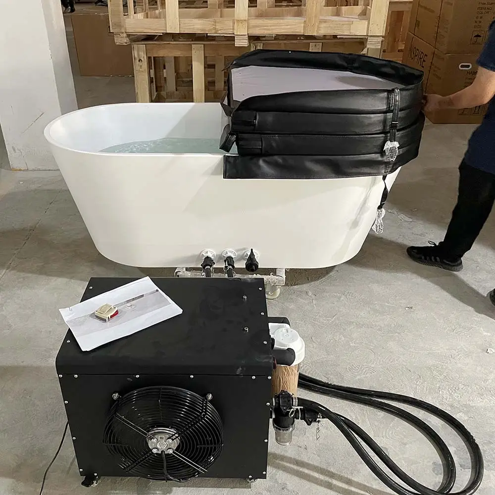 Cold Water Therapy 1 Person Oval Shape Ice Bath Chiller Machine Cold Plunge Ice Bath