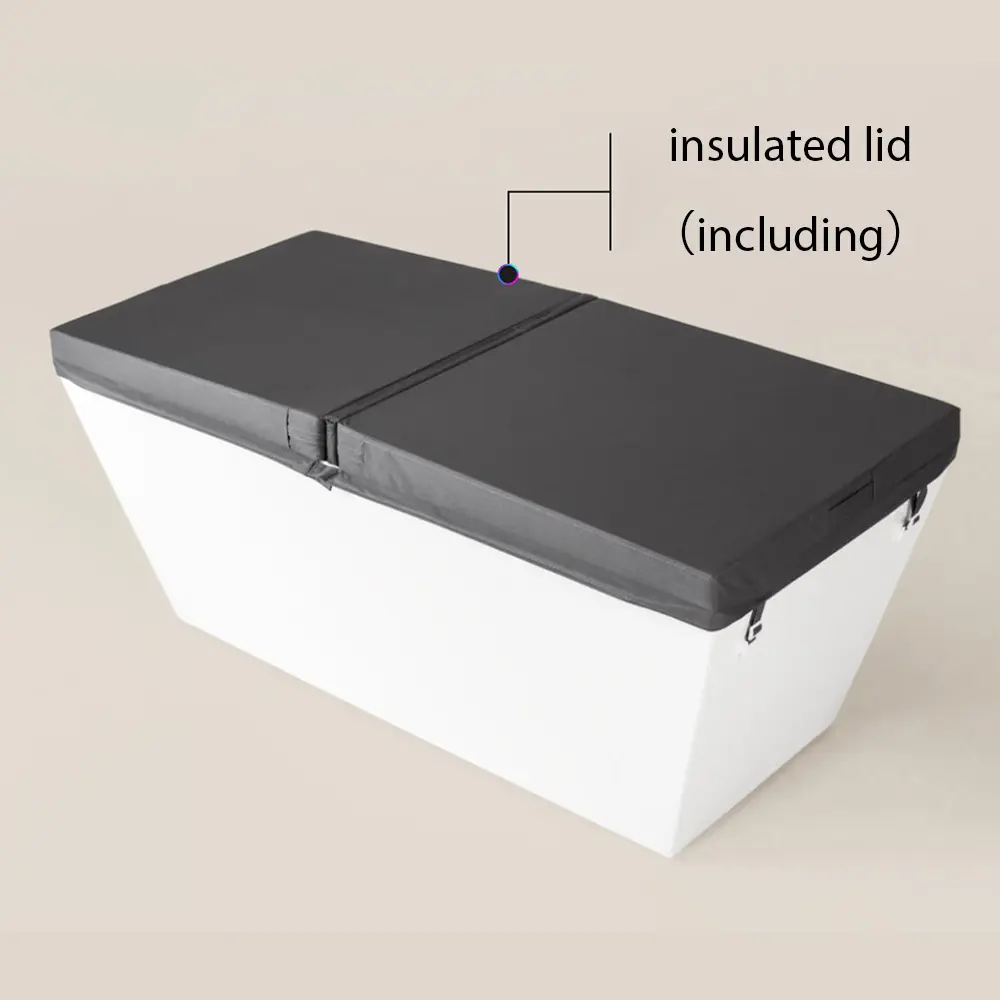 Rectangular Cold Plunge Tub Soaking Bathtub Acrylic Freestanding Ice Bath Tub