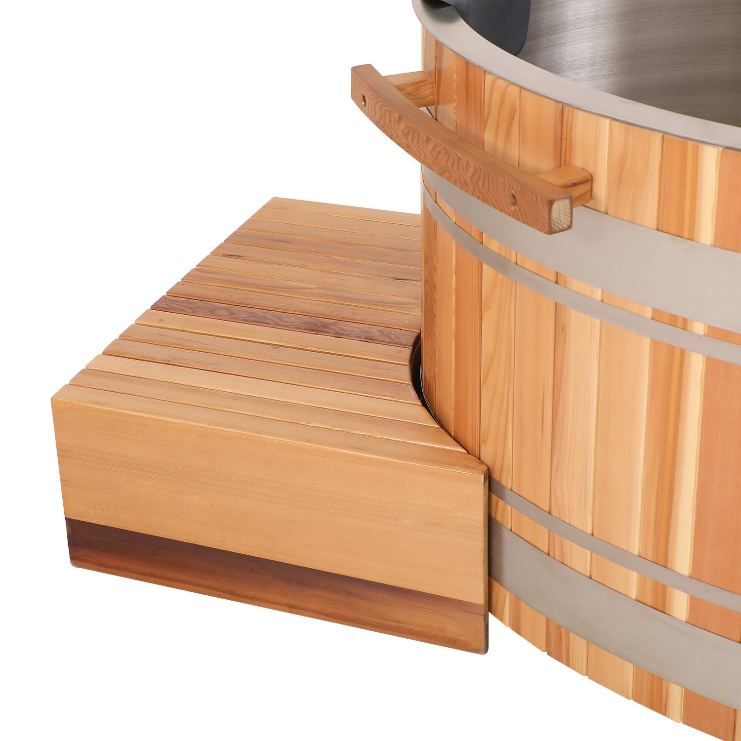 Premium Red Cedar Oval Ice Bath Tub – Cold Plunge Spa Barrel for Athletes Recovery & Therapeutic Home Use, Natural Wooden Therapy Tub