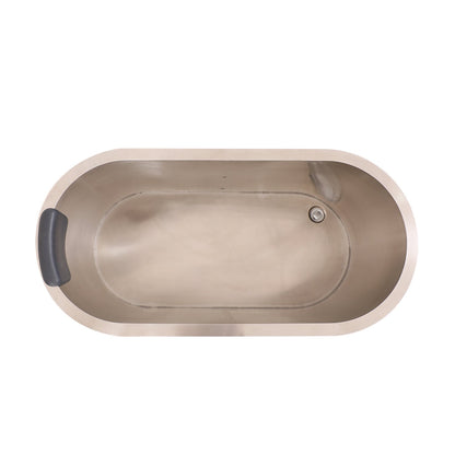 U-Shaped Red Cedar Ice Bath Tub – Ergonomic Cold Plunge Spa Barrel for Cold Water Therapy, Athlete Recovery & Home Wellness, Natural Wooden Wellness Tub