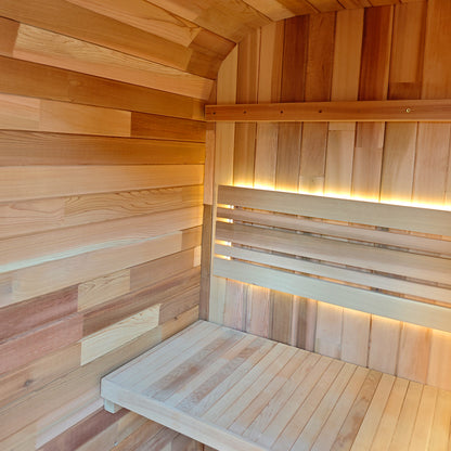 1 - 2 Person Outdoor Traditional Steam Sauna, Handcrafted with Red Cedar Wood