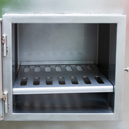 Wood - Fired Hot Tub with Stainless Steel Liner, Built - in Stove and Red Cedar Shell