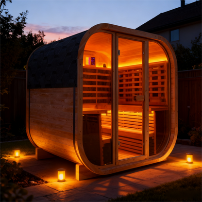 4 - Person Far - Infrared Sauna with Tieted Glass: Elevate Your Wellness Experience