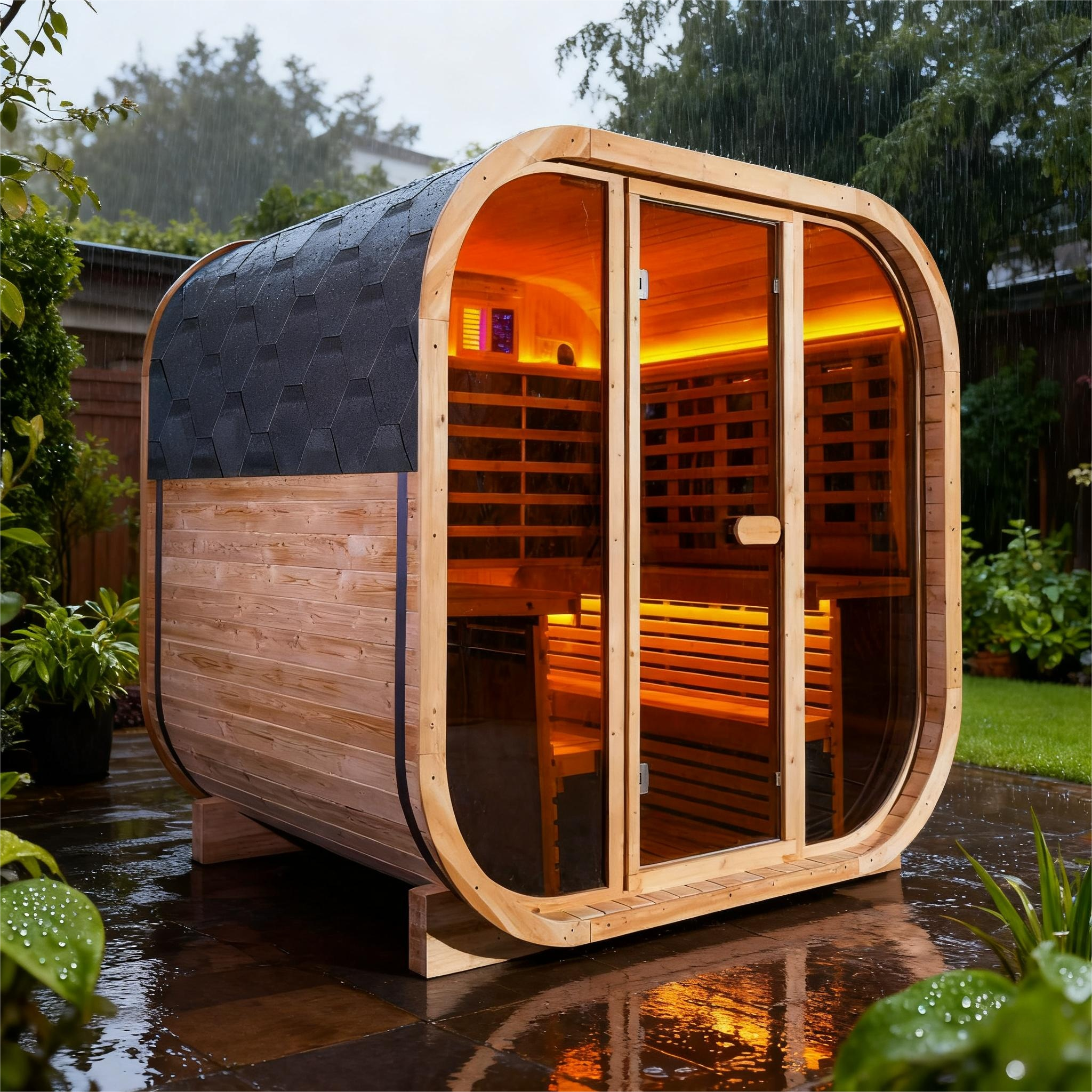 4 - Person Far - Infrared Sauna with Tieted Glass: Elevate Your Wellness Experience