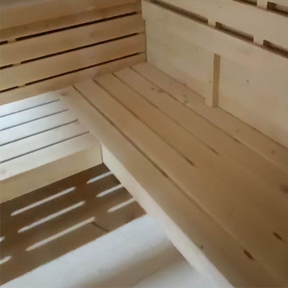 【New product pre-sale】6-person Square Luxury Outdoor Sauna with Private Changing Room - XPO