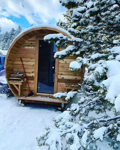 8'X12'CEDAR BARREL SAUNA(8-10 ADULTS) HELIUS