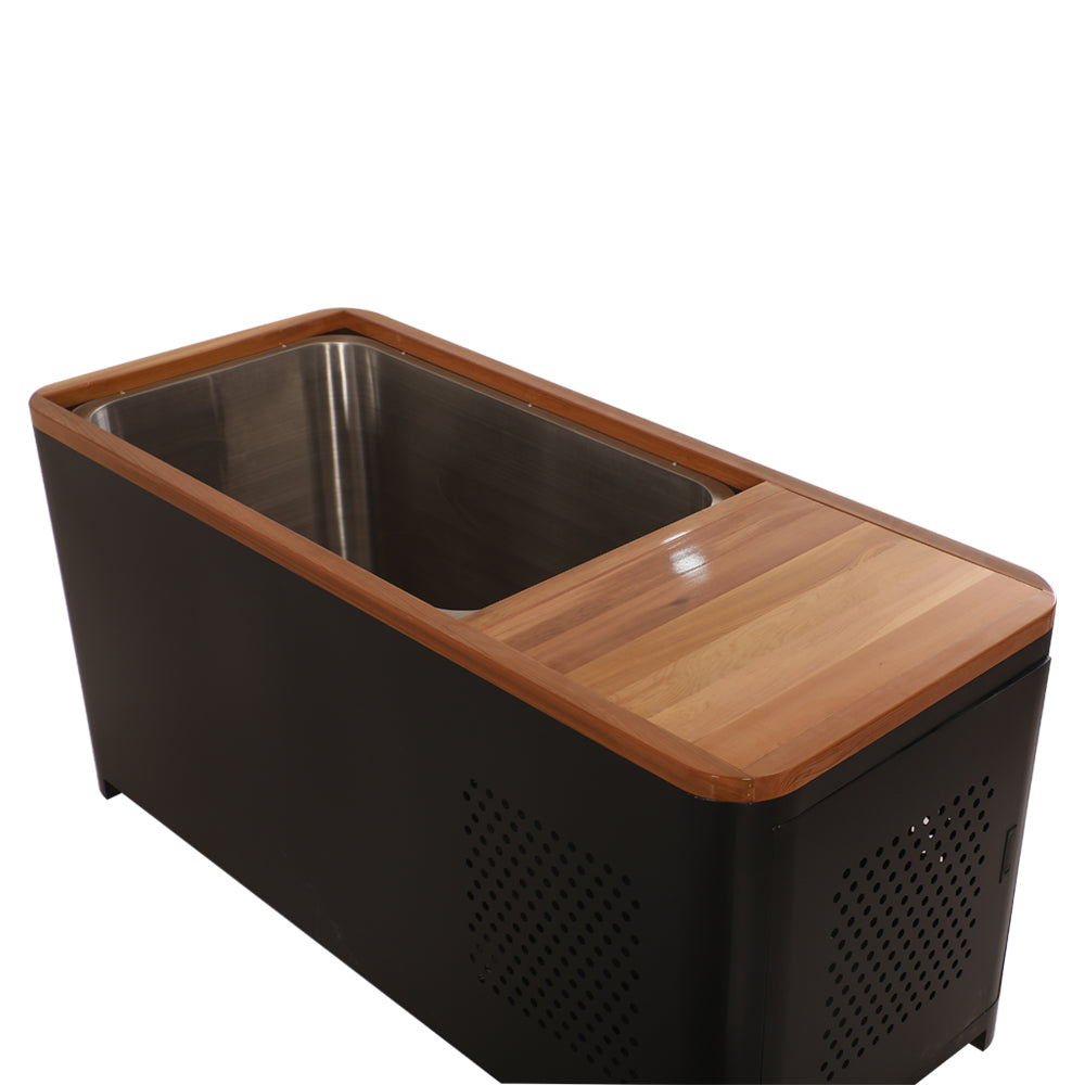 Black Rectangular Ice Tub