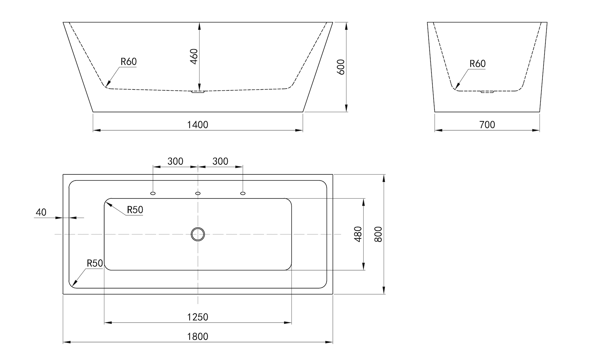 Ice Bath Therapy Acrylic Cold Plunge With LED Light