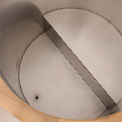 Round Red Cedar Cold Plunge Tub, Cold Plunge Barrel for Human Cryotherapy, Spa & Muscle Recovery – Natural Wood Wellness Design