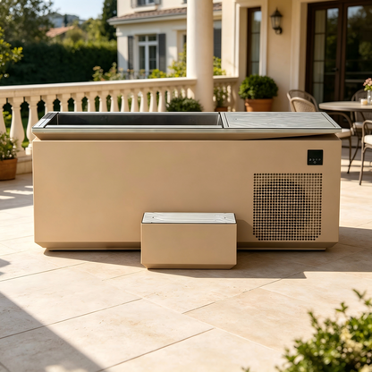 Stainless Steel Cold Plunge Tub with 1HP Chiller & Pump – All-in-One Ice Bath for Athletes Recovery, Cold Water Therapy, Indoor/Outdoor Use