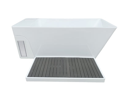 Acrylic Ice Bath Tub with Built-In Ice Machine – All-in-One Cold Plunge Spa System for Athlete Recovery, Hydrotherapy & Home Gym, Modern Sleek Cooling Design