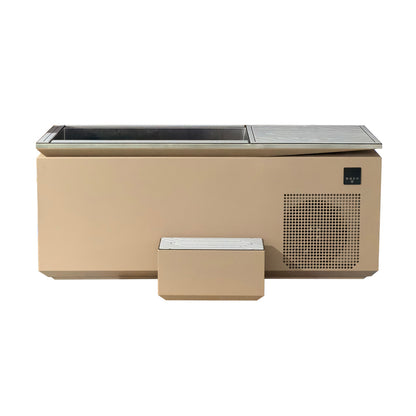 Stainless Steel Cold Plunge Tub with 1HP Chiller & Pump – All-in-One Ice Bath for Athletes Recovery, Cold Water Therapy, Indoor/Outdoor Use