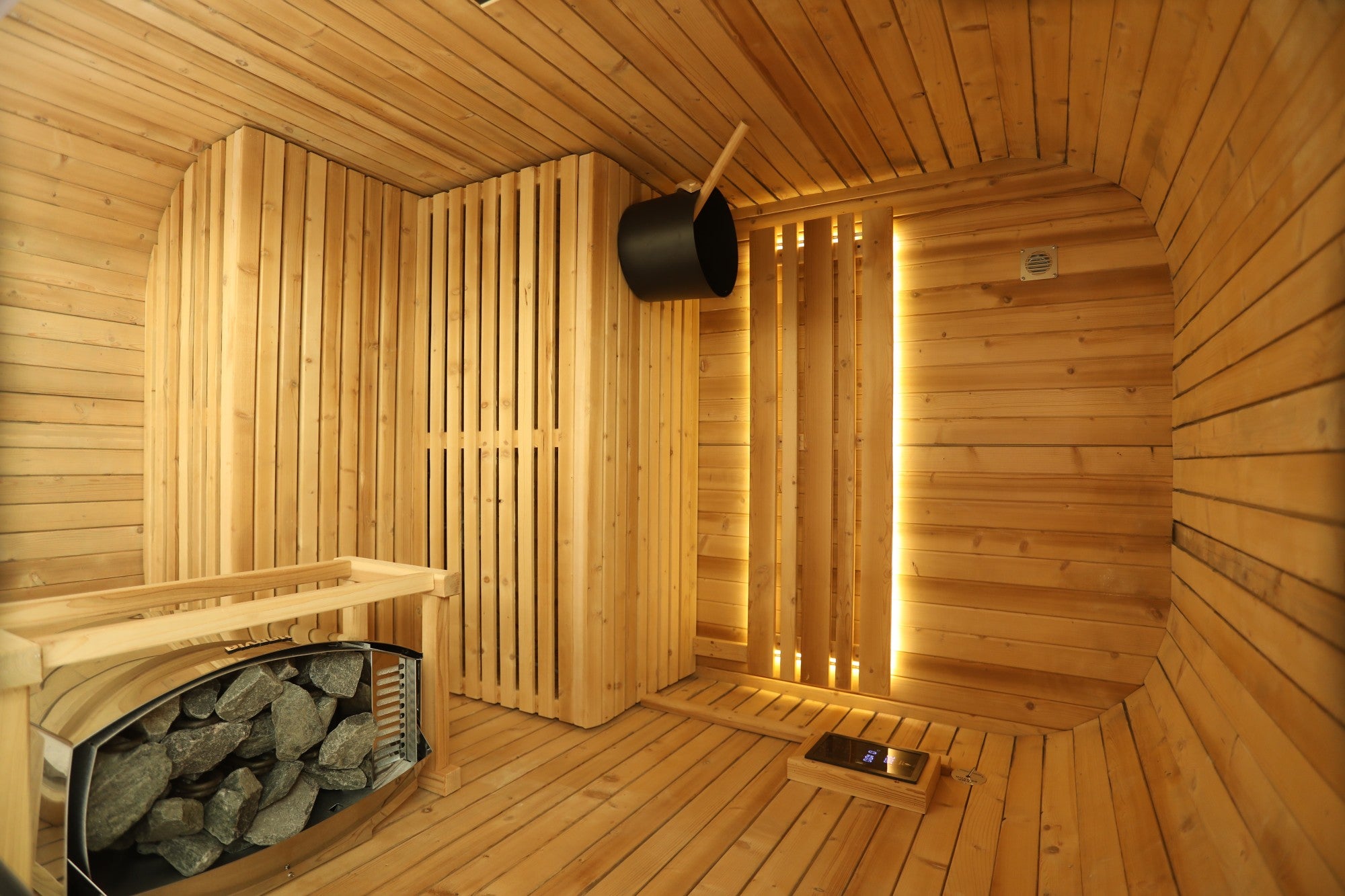 Knot Cedar Traditional Steam Outdoor Square Sauna for 1-2 Persons | Immersive Wooden Healing Private Outdoor Relaxation Space