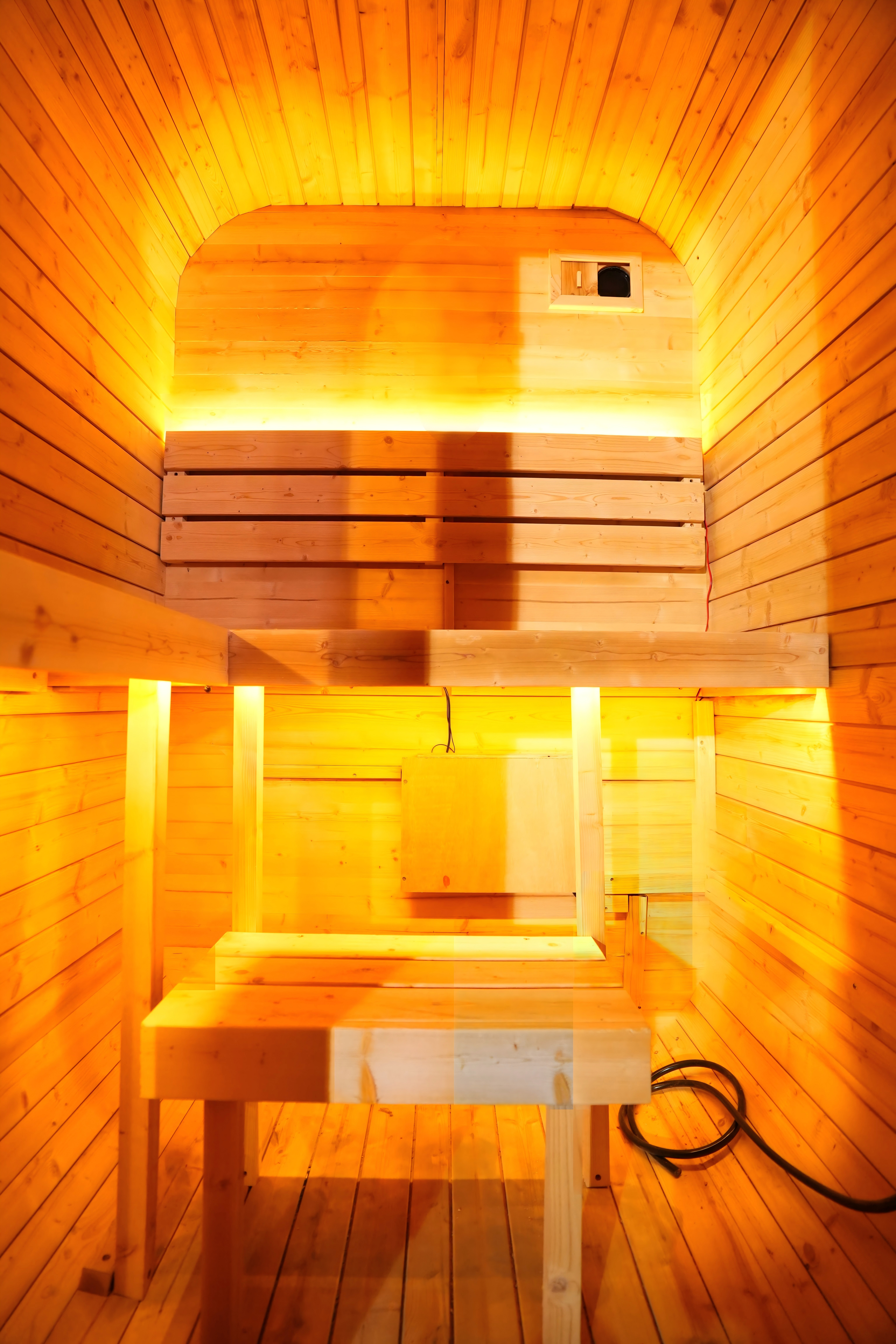 Outdoor Traditional Steam Sauna - Thermo Spruce Wood, Tinted Glass, 6KW Heater, 1-2 Person Capacity for Backyard/Patio Relaxation Product Description