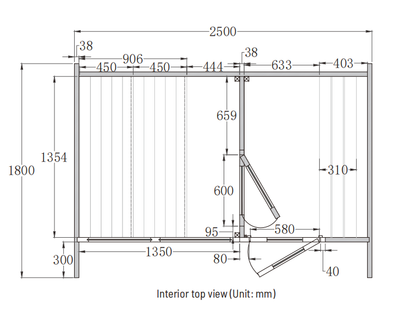 4 - Person Traditional Square Steam Sauna with Built - in Small Changing Room