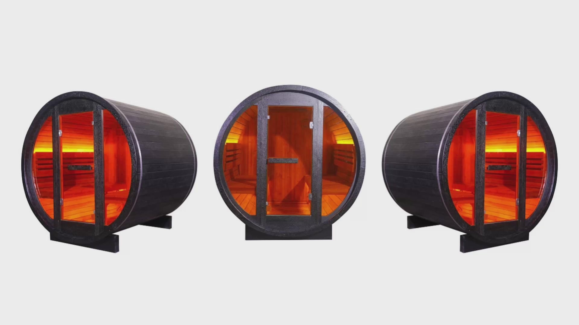 4 - Person Black Traditional Barrel Steam Sauna: Share Timeless Relaxation & Wellness