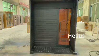 New Luxury High-End Black Square Outdoor Sauna (luxury outdoor sauna)