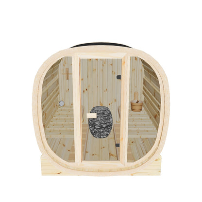 4-person Brown Square Outdoor Sauna